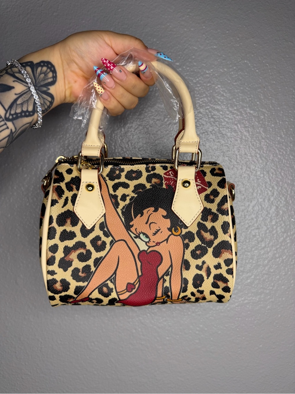 Betty Boop Leopard Bag